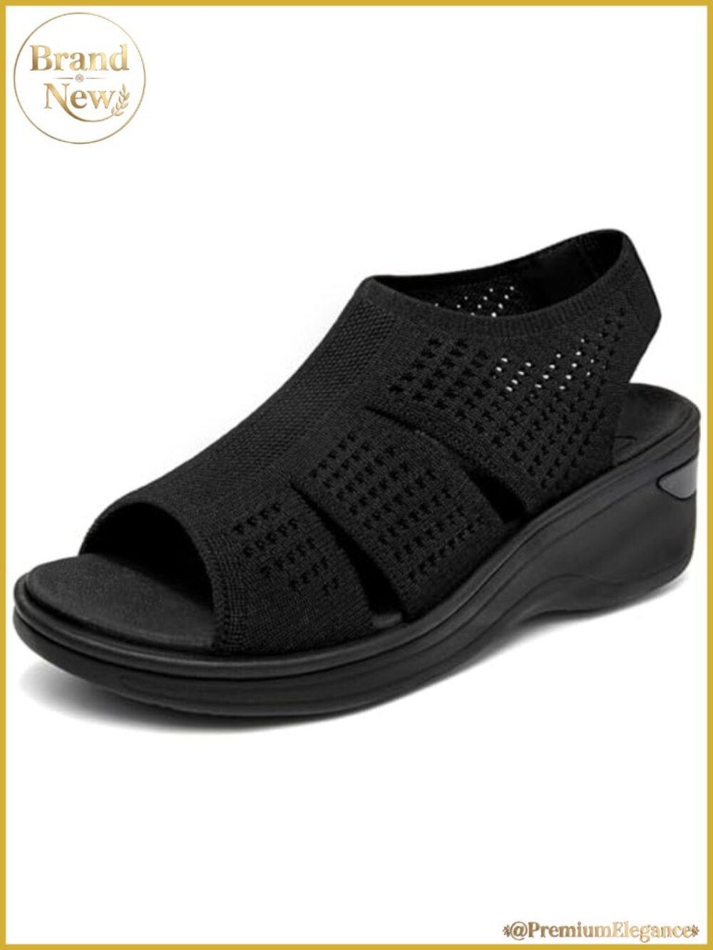 Comfortable Platform Walking Sandals Memory Foam Open Toe Lightweight